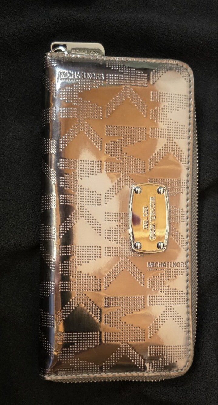 Michael Kors Metallic Silver Embossed Wallet